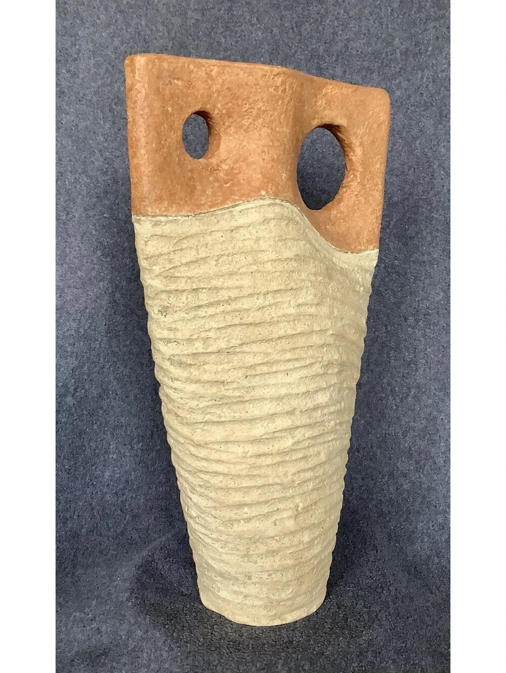 EUC Pier 1 Abstract Textured Large Ceramic Vase 14.5